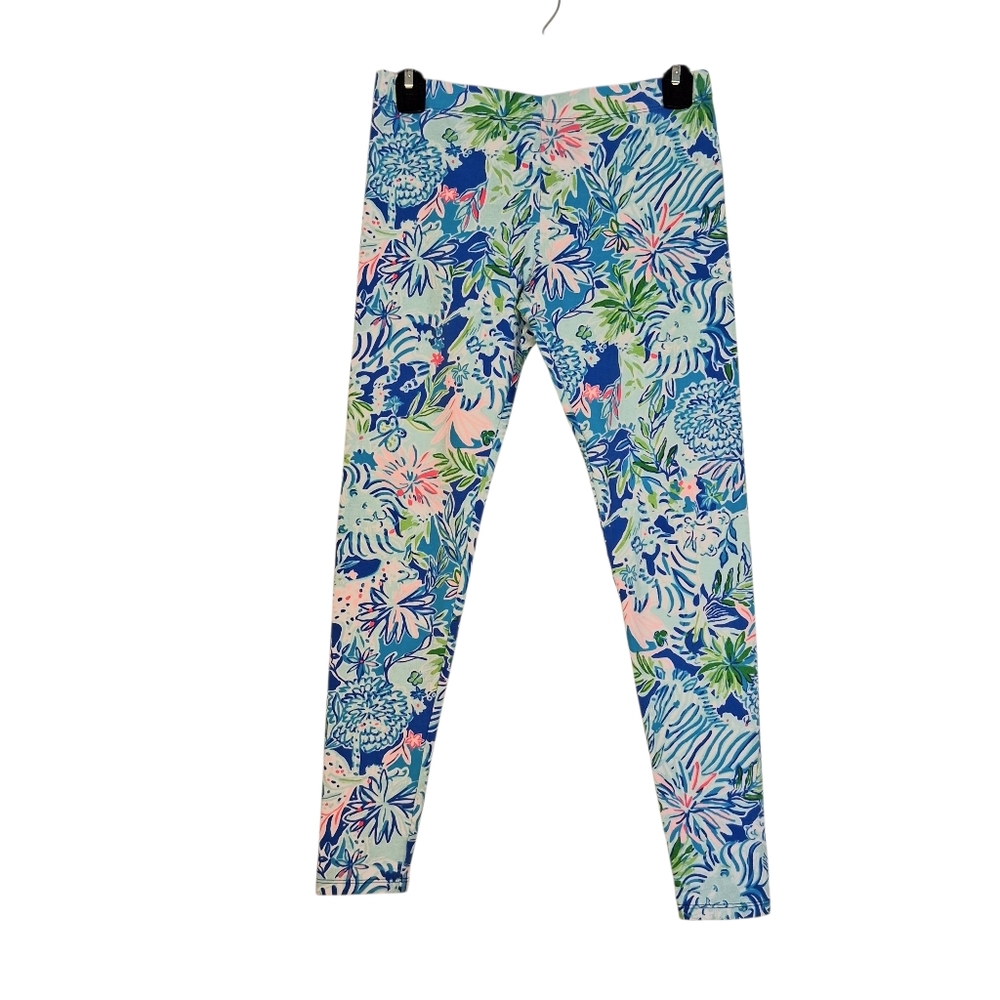 Lilly Pulitzer Girls Leggings Sz XL 12-14 Tropical Floral Print